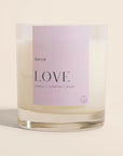 havyn's love candle on a pink background