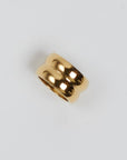 Chunky double stacked gold ring