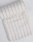 Blossom Pink Stripe Swaddle on white background.