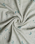 Out of This World Swaddle, in a swirl.