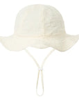 beige bucket hat on a white background
