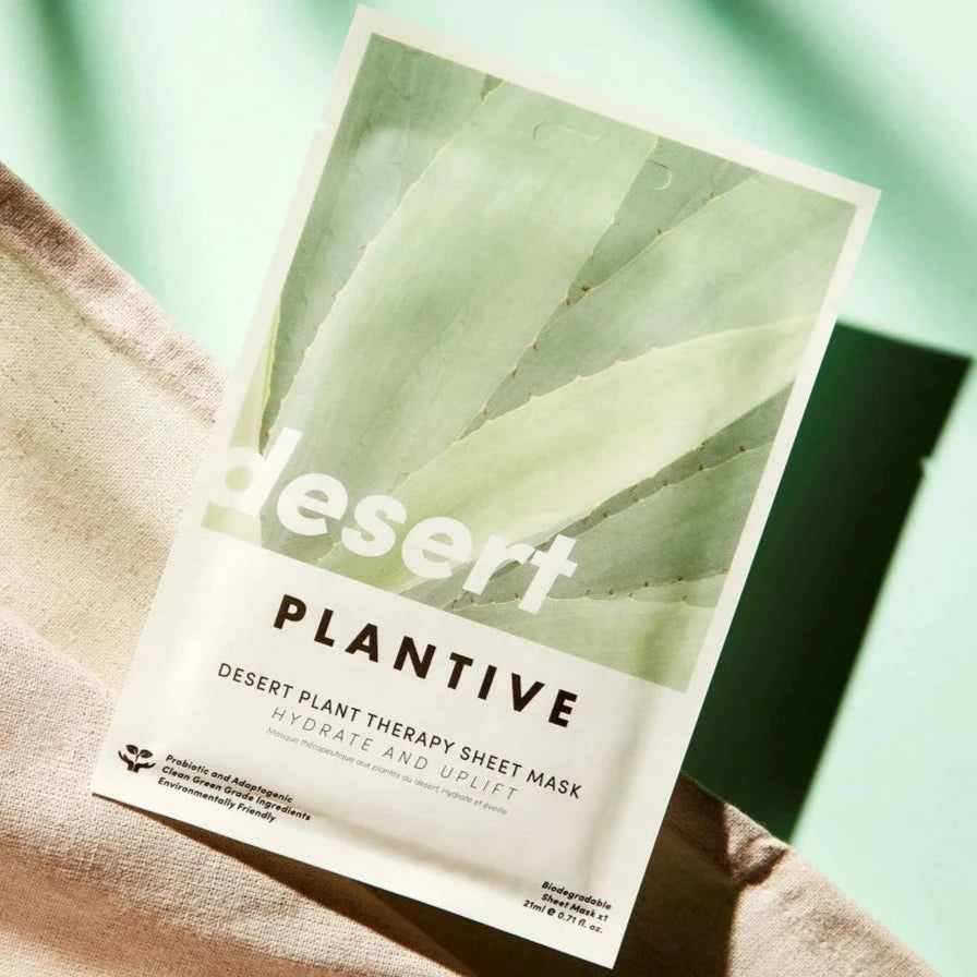 Plantive Desert Plant Therapy Sheet Mask with cactus on it