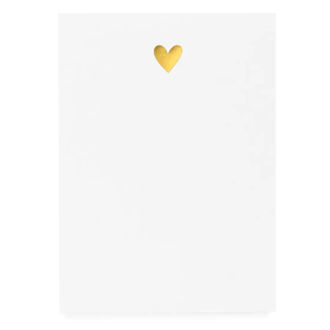 notepad with gold heart on it