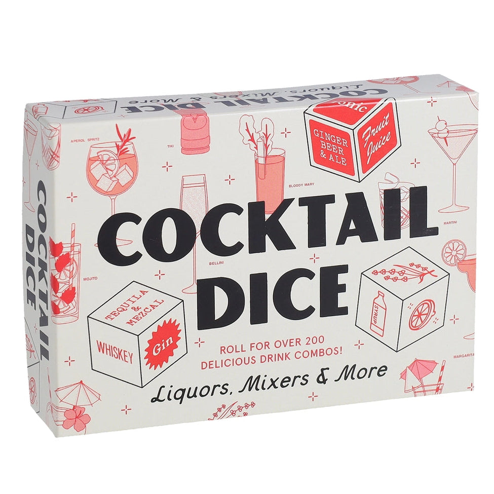 Box of Cocktail Dice game on a white background