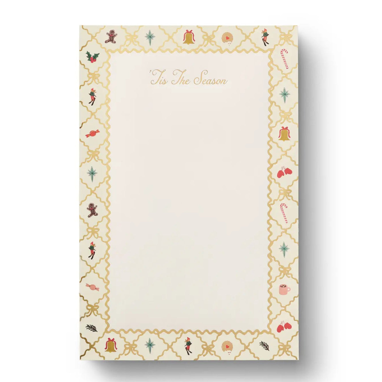 Notepad with decorative border and 'To The Season' text on a white background