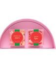 Pink lip balm set with 'Sparkling Stars' and 'Sugar Lips' labels on a white background