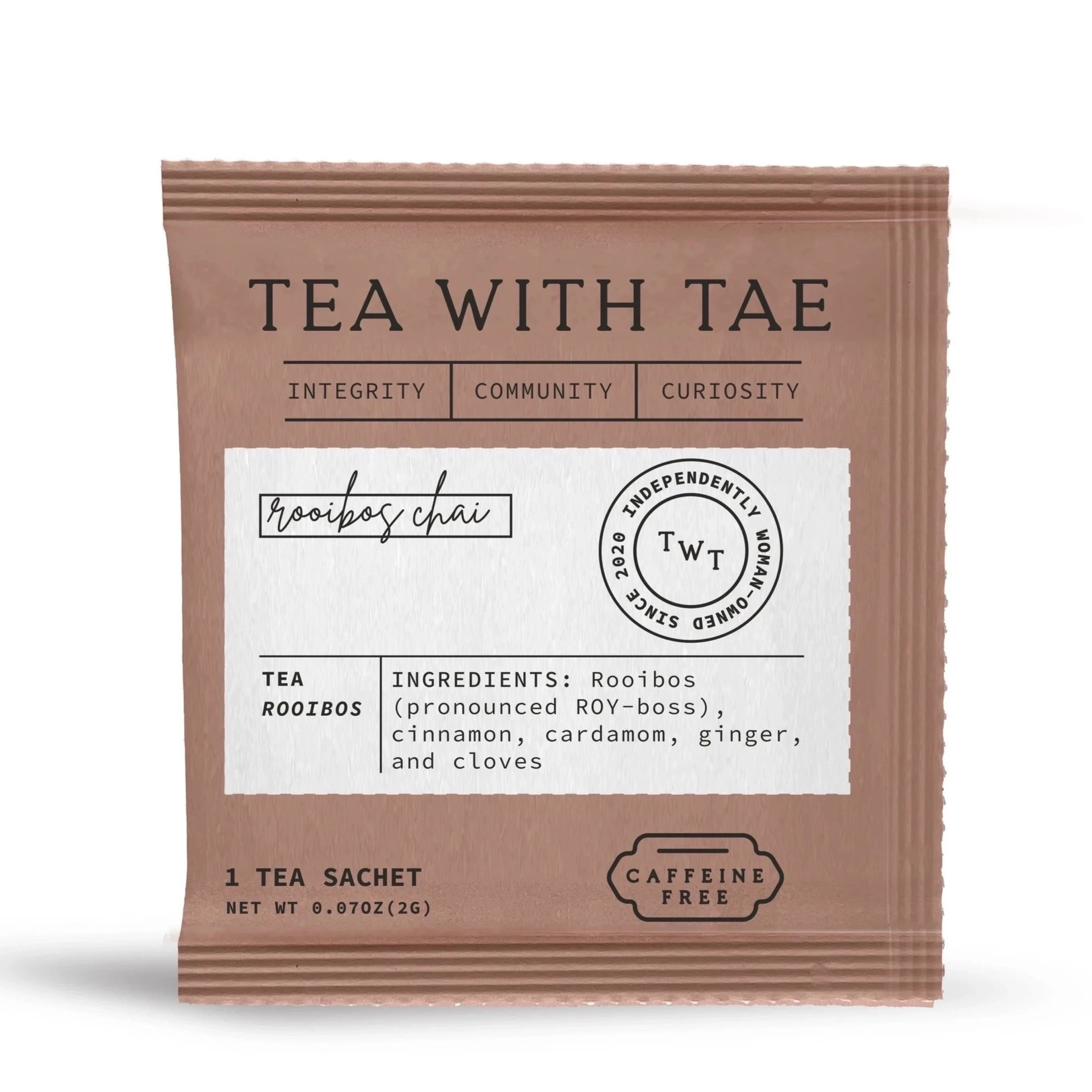 brown tea sachet