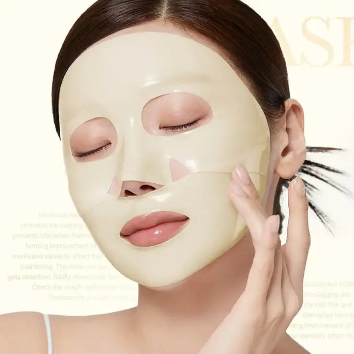 Woman wearing a face mask with a blurred background