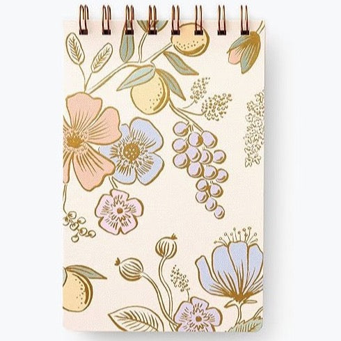 floral pastel back of notebook