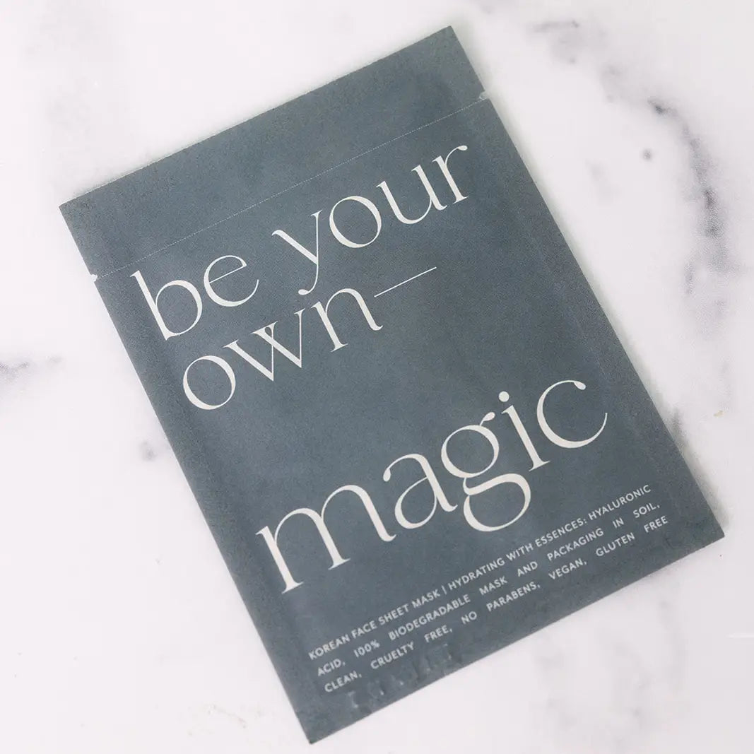 be your own magic sheet mask on a marble background
