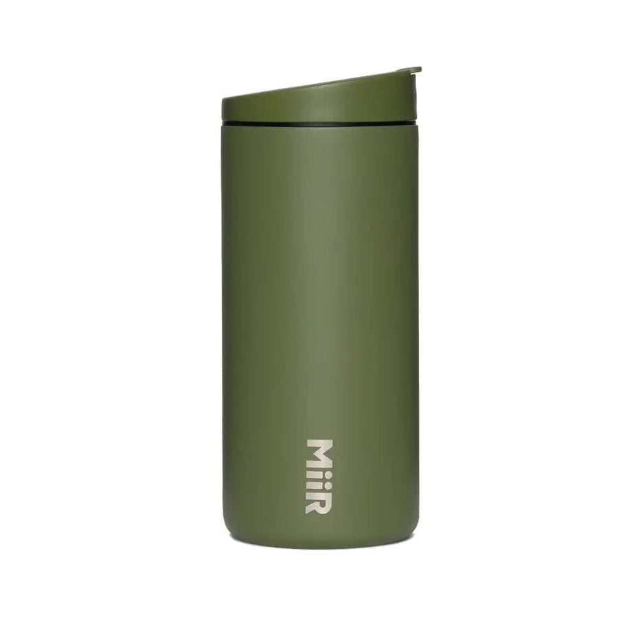 Green Miir insulated tumbler on a white background