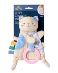 Plush toy with crinkle elements and pink ring, branded 'Itzy Ritzy', on a white background.