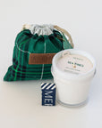 sea pines bagged candle on a white background