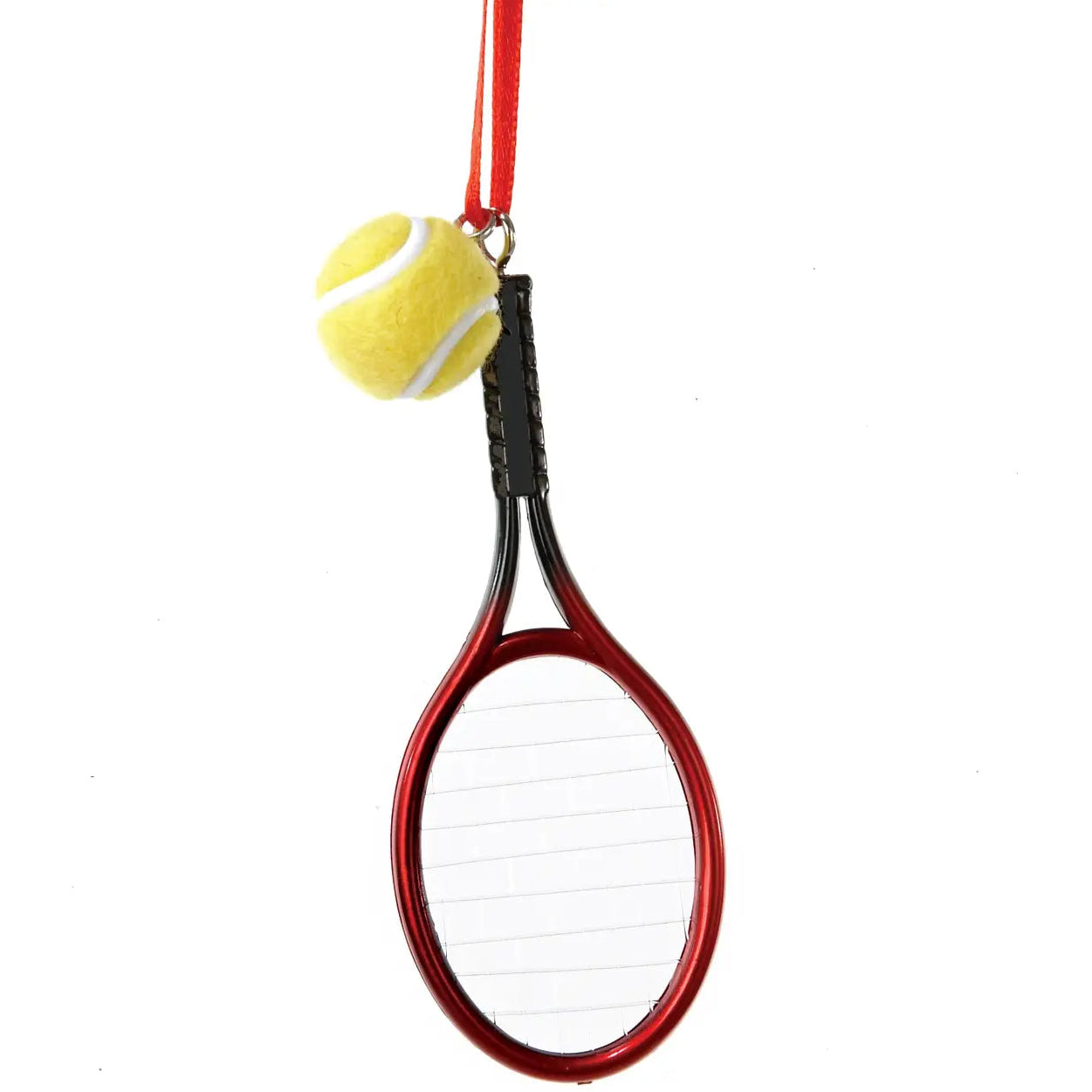 red tennis racket ornament