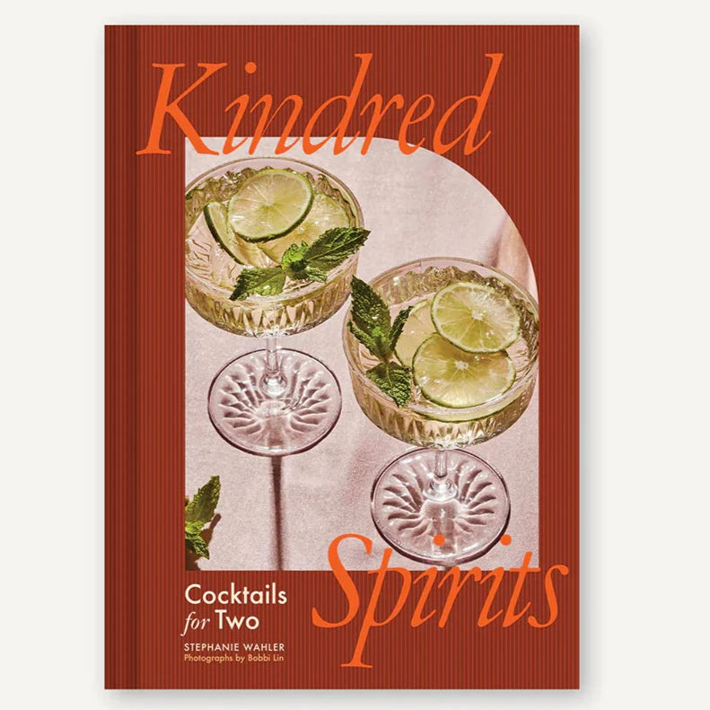 front cover of Kindred Spirits book with picture of two cocktails