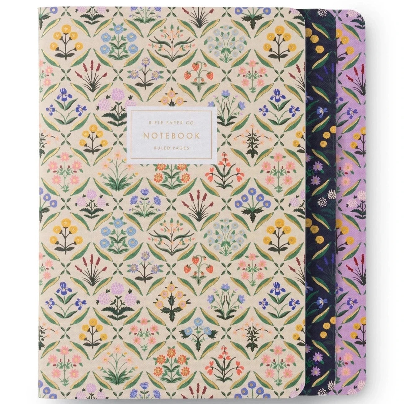 Floral printed notebooks in a variety of colors