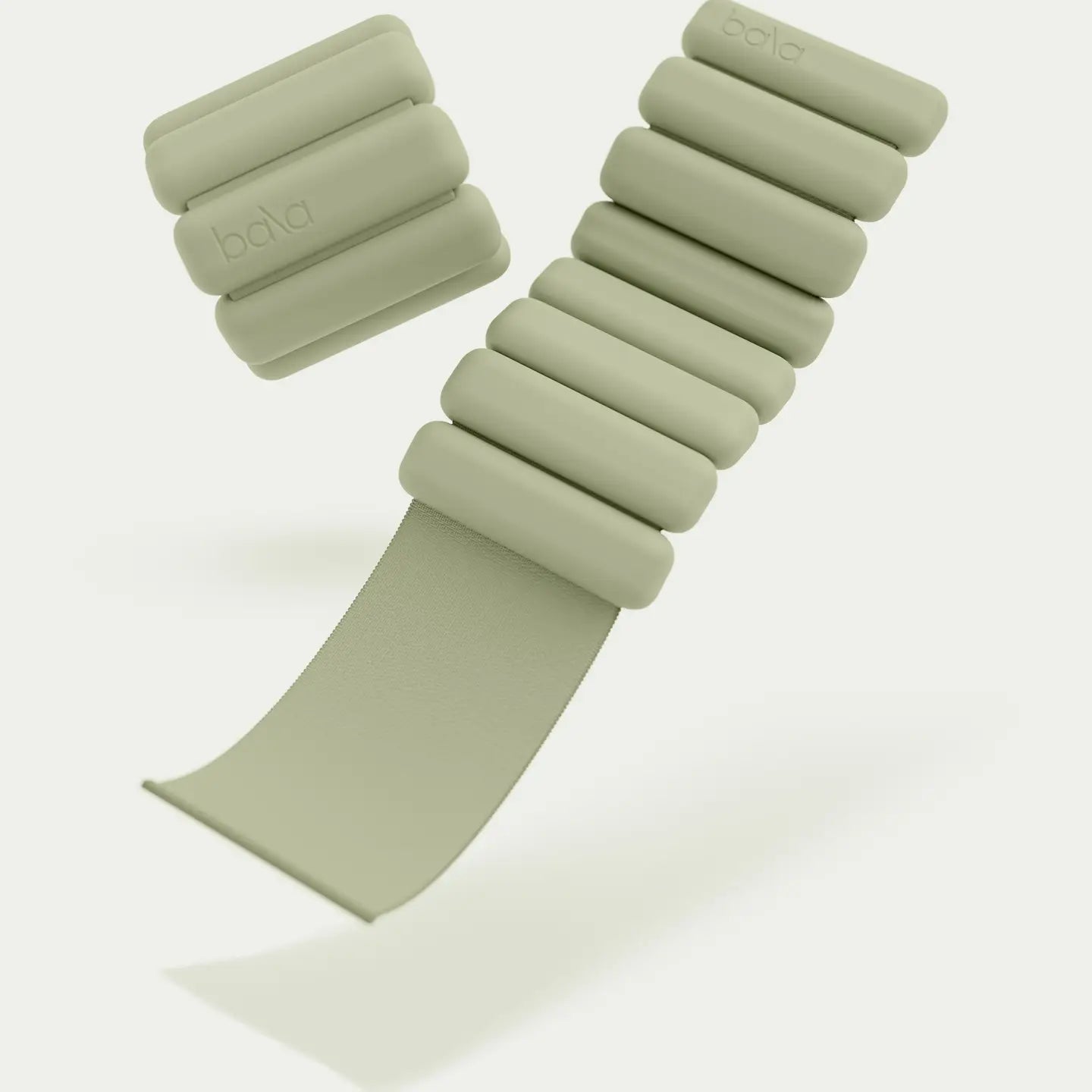 Sage green baby balm with a pump on a white background