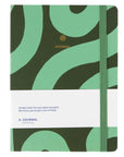 Green wave design notebook