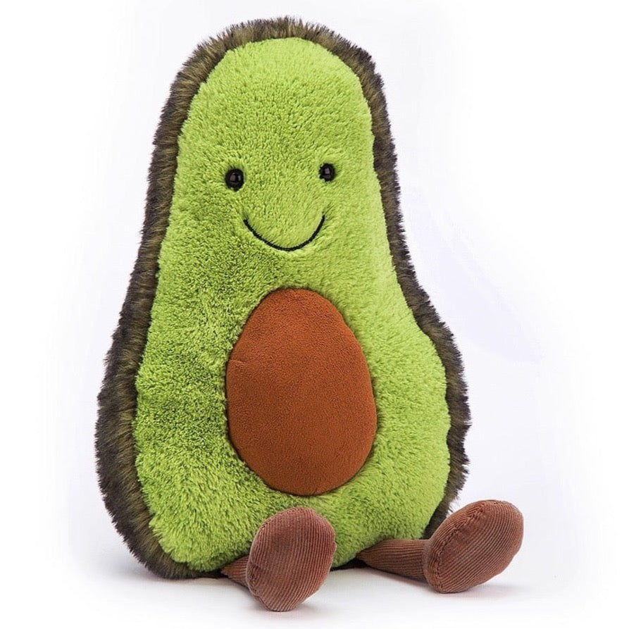 green avocado stuffed animal plushie