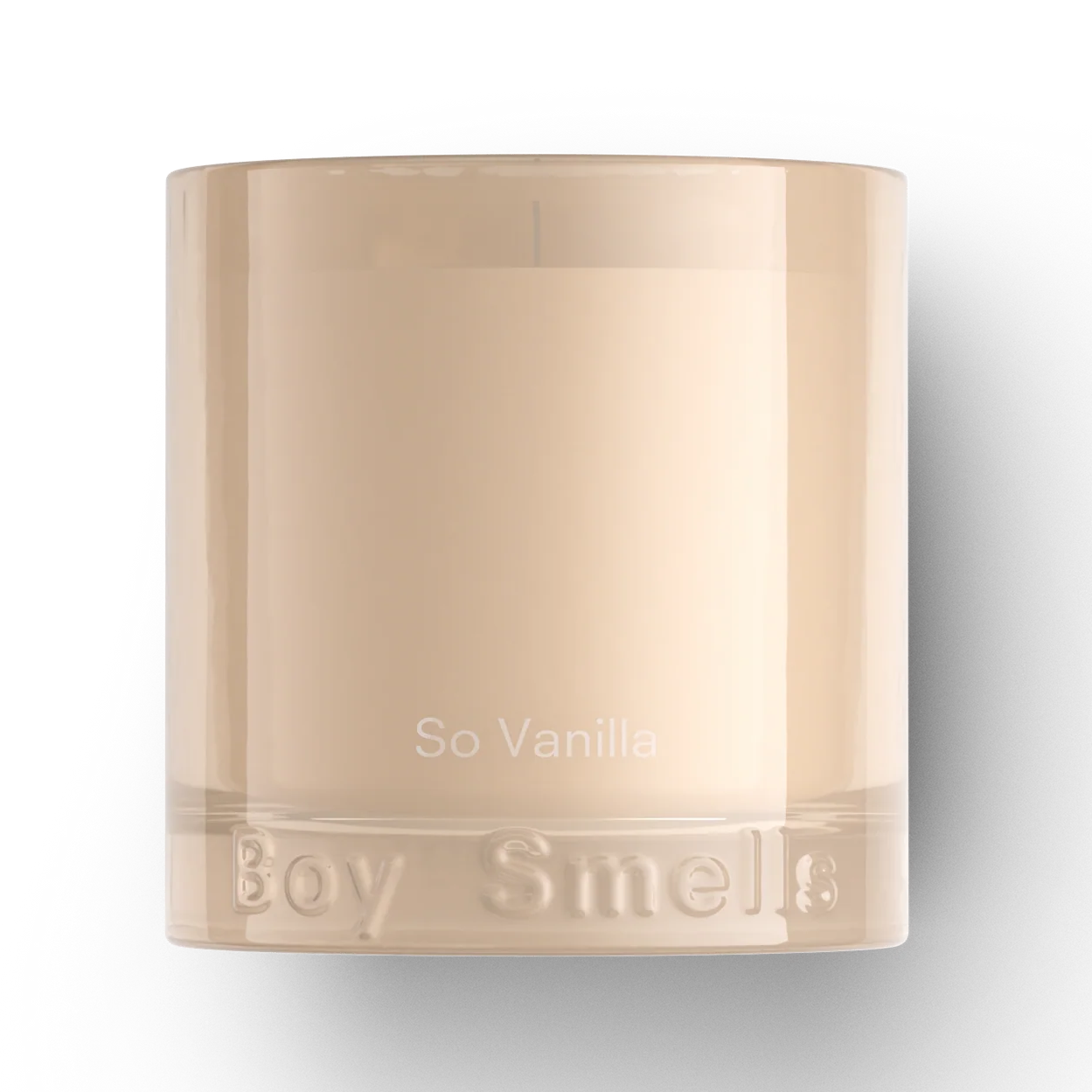 Beige container with 'Boy Smells' branding on a white background