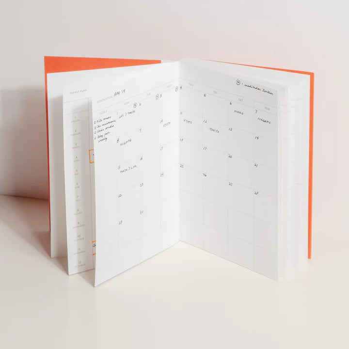 Interior pages of Tangerine Concept Planner