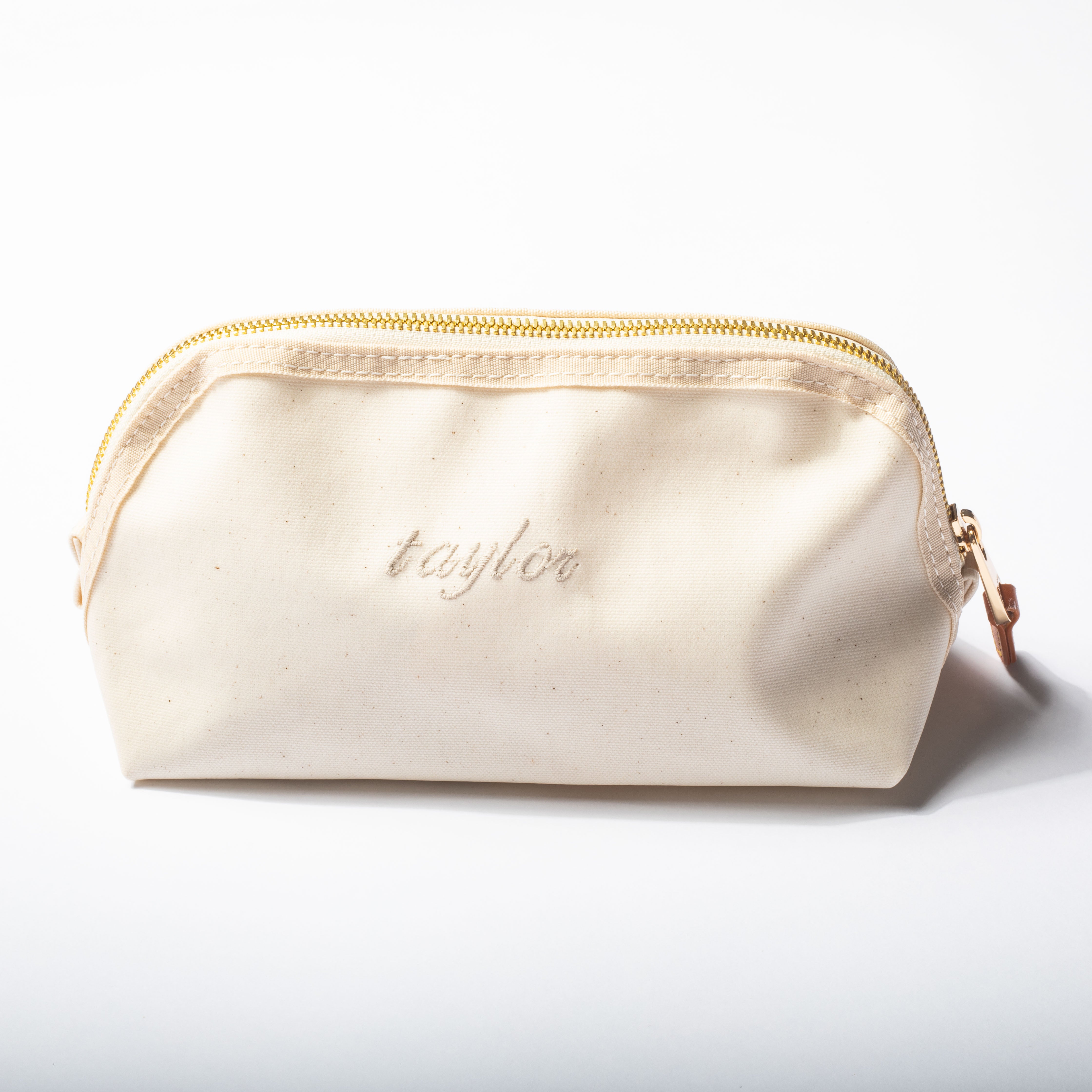 Harper canvas pouch embroidered