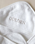 Organic Cotton Baby Hooded Towel - Pearl