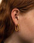 The Taryn Gold Rectangular Hoop Earrings
