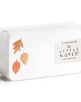 Box of E. Frances Little Notes with leaf designs on a white background