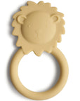 round yellow lion teether