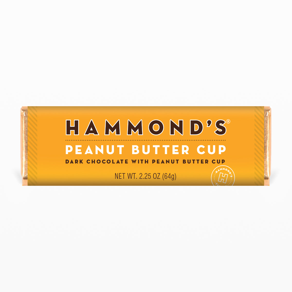 Peanut Butter Cup Dark Chocolate Bar on white