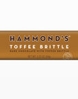 Toffee Brittle Dark Chocolate Bar on white