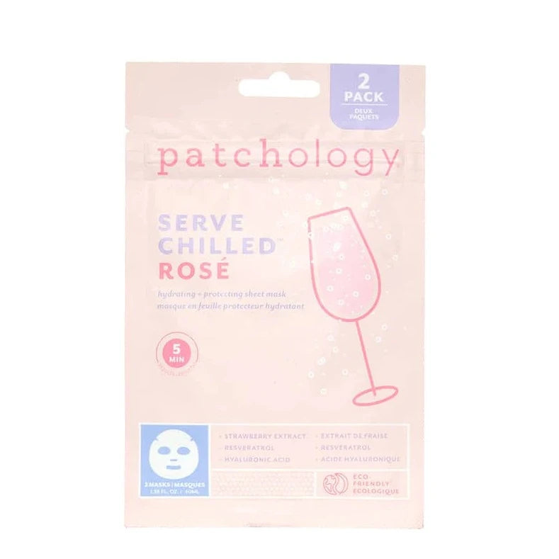 Patchology Rosé Hydrating Face Sheet Mask 2 Pack