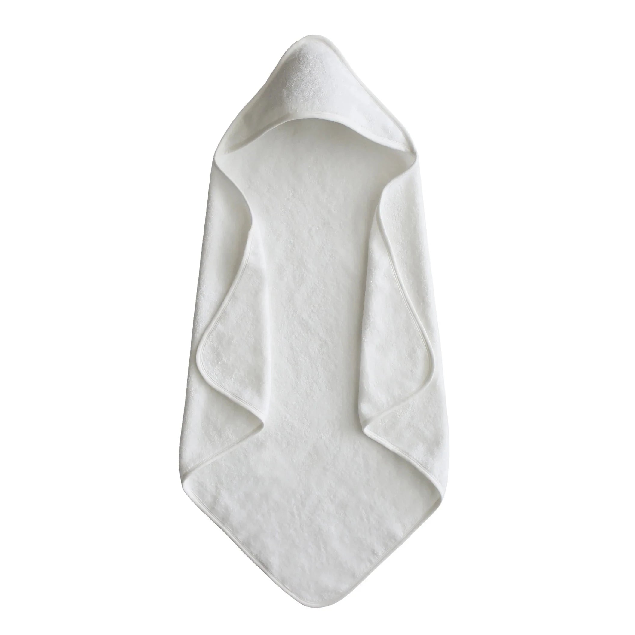 White hooded towel for babies