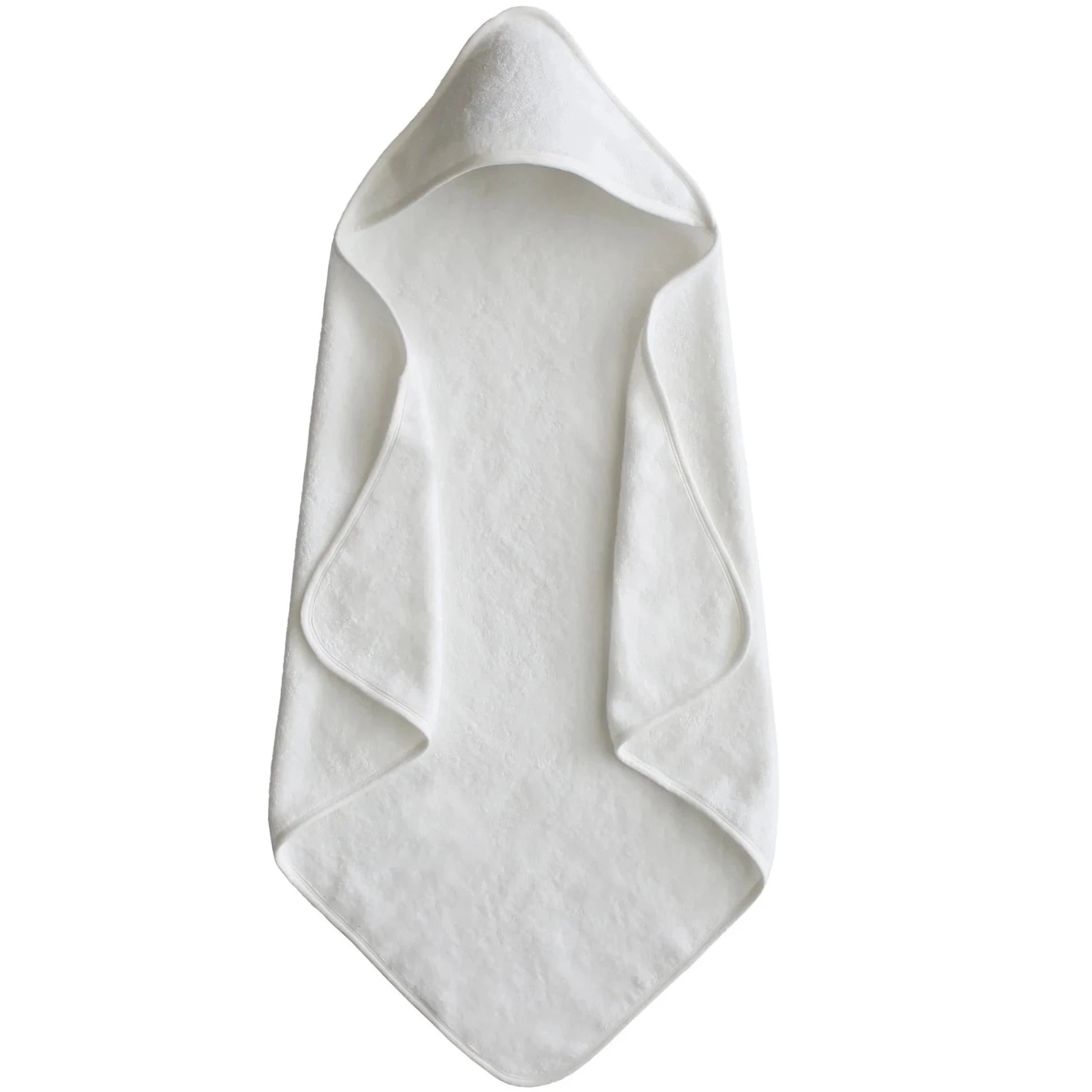 White hooded towel for babies