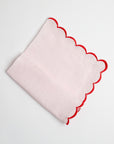 Pink Parisian Scalloped Edge Tea Towel