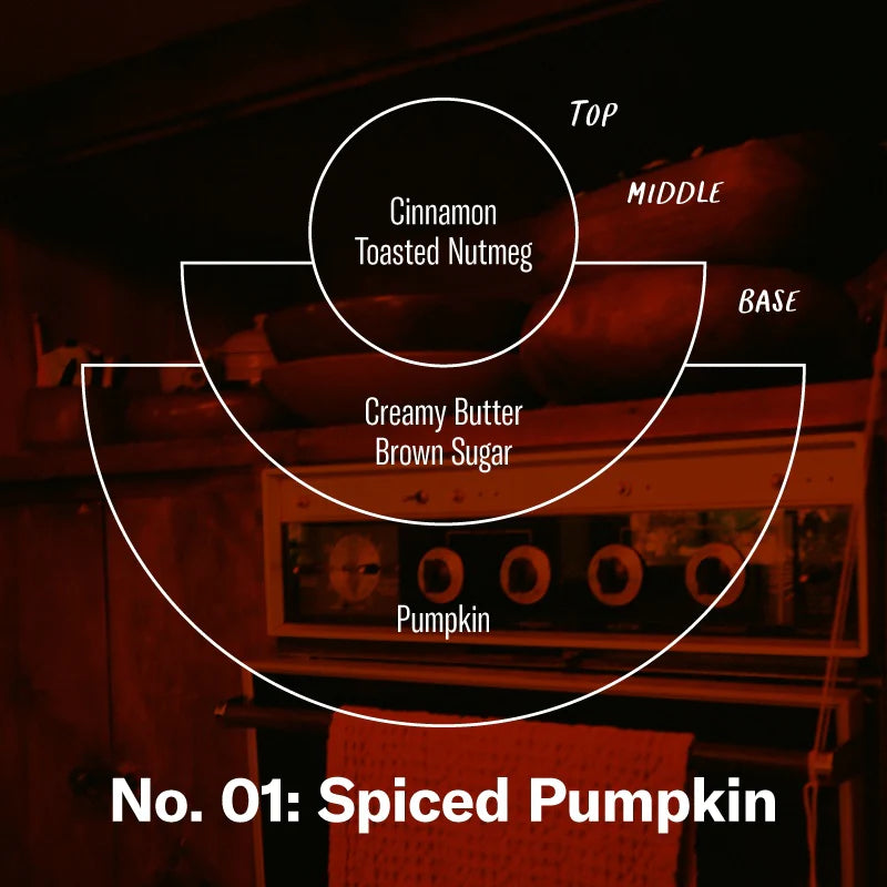 Spiced Pumpkin 7.2 oz Soy Candle scent note chart