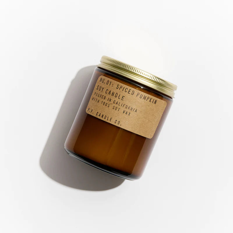 Spiced Pumpkin 7.2 oz Soy Candle on white background
