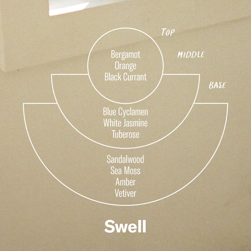 SWELL 10 OZ CANDLE scent notes