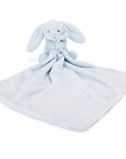 pale blue bunny holding blanket