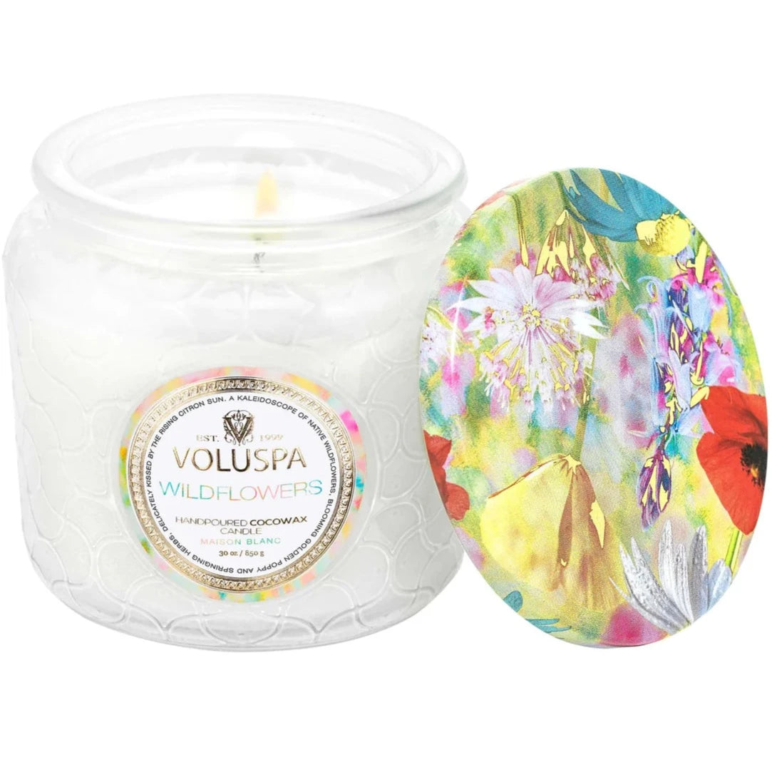 Wildflower Petite Jar Candle on white background