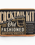 Cocktail kit that is the flavor of old fashioned with the ingredients sugar and bitters with the recipe and spoon