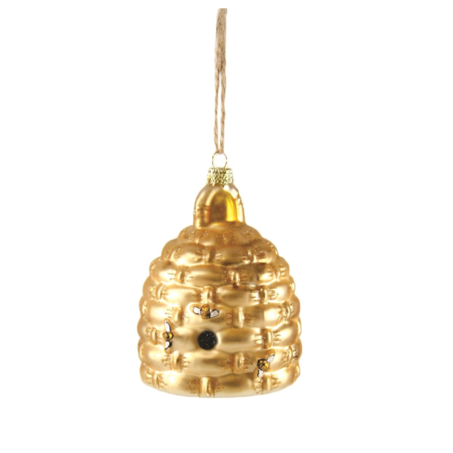 Gold Beehive ornament 