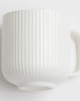 White Ribbed Mug