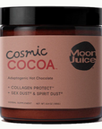 6.9 oz container of moon juice cosmic cocoa adaptogenic hot chocolate behind white background 