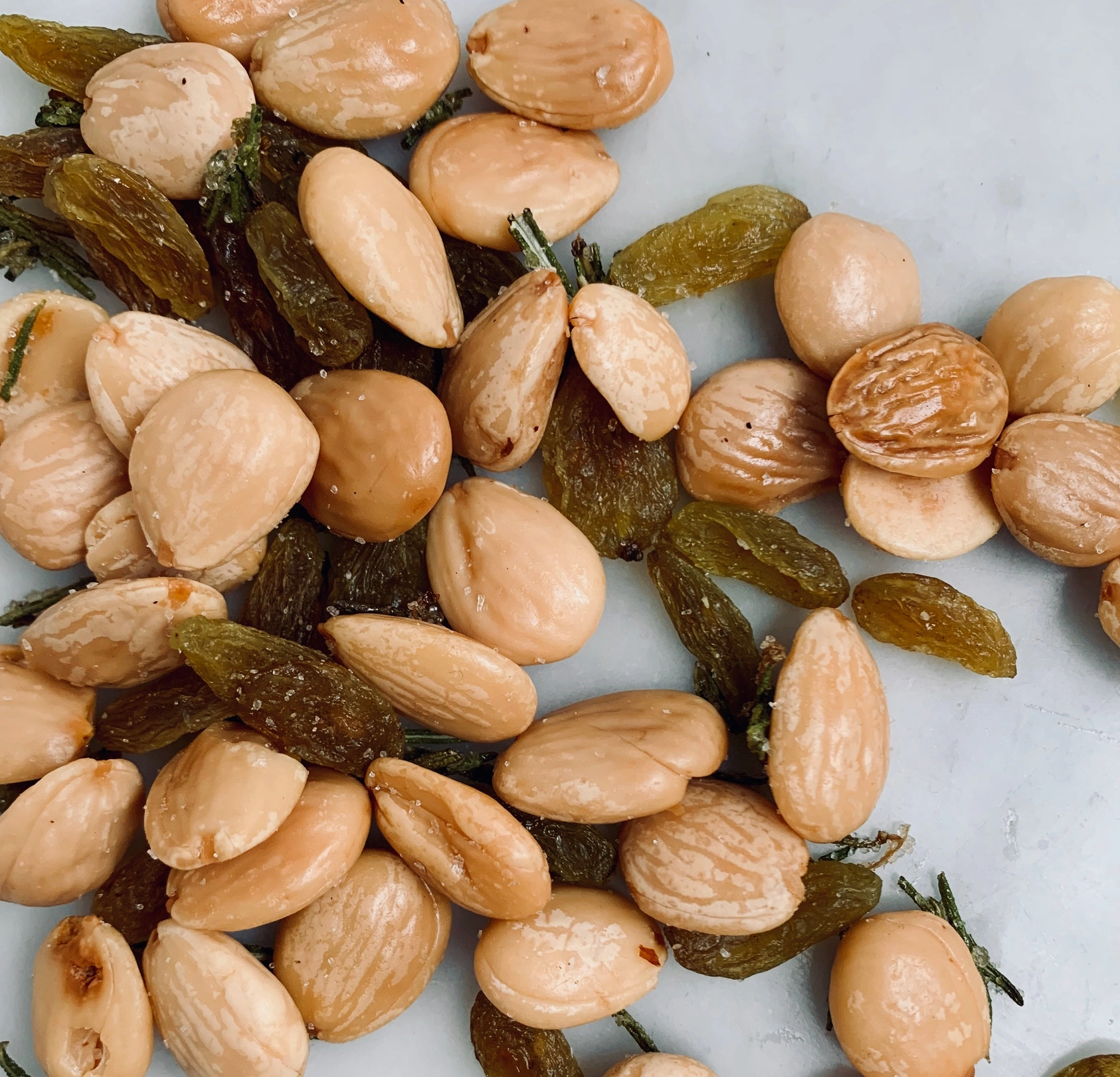 Marcona Almonds, Candied Rosemary & Raisins