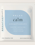 BREATHERAPY RELAX CALM AROMATHERAPY. LAVENDER, PALMAROSA, FRANKINCENSE, SWEET ORANGE