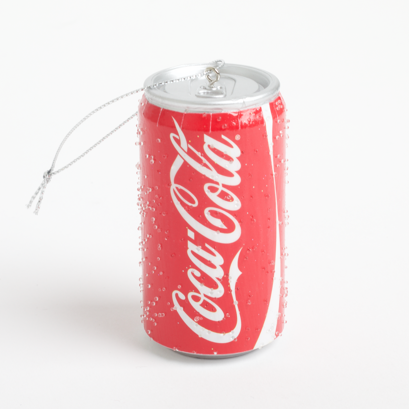 Coca-Cola can ornament on a white background