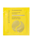 Yellow package of Patchology Flashpatch Illuminating Eye Gels on a white background