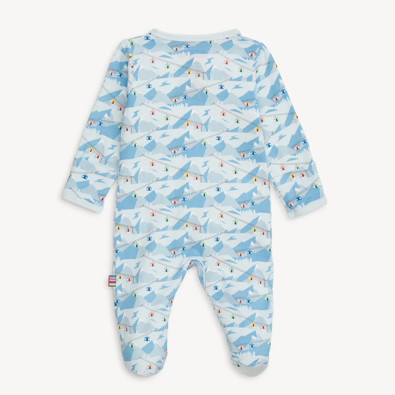 Baby onesie with airplane pattern on a white background